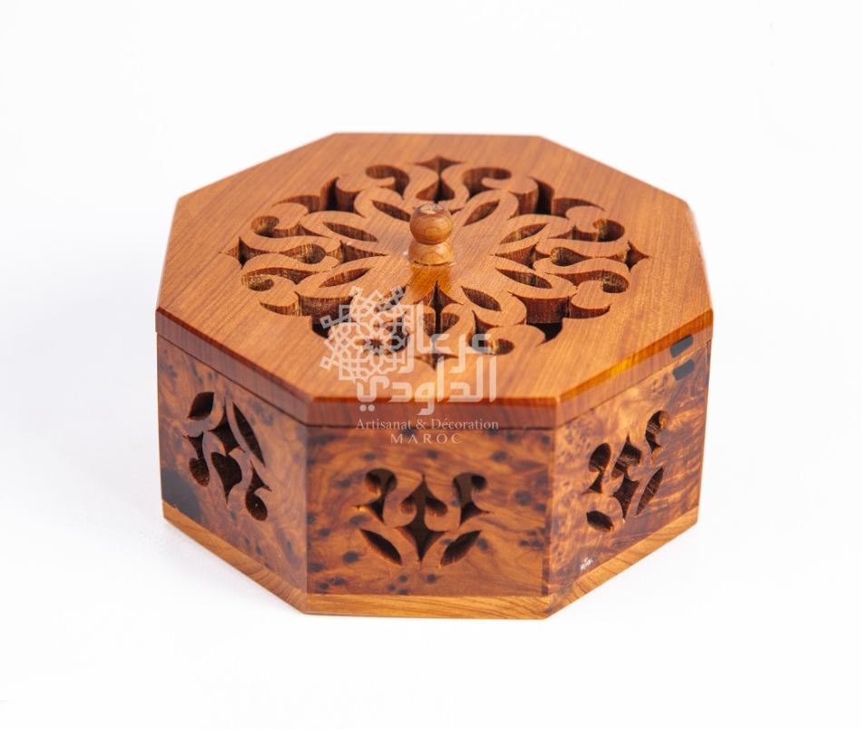 Octagonal Thuya Wood Box